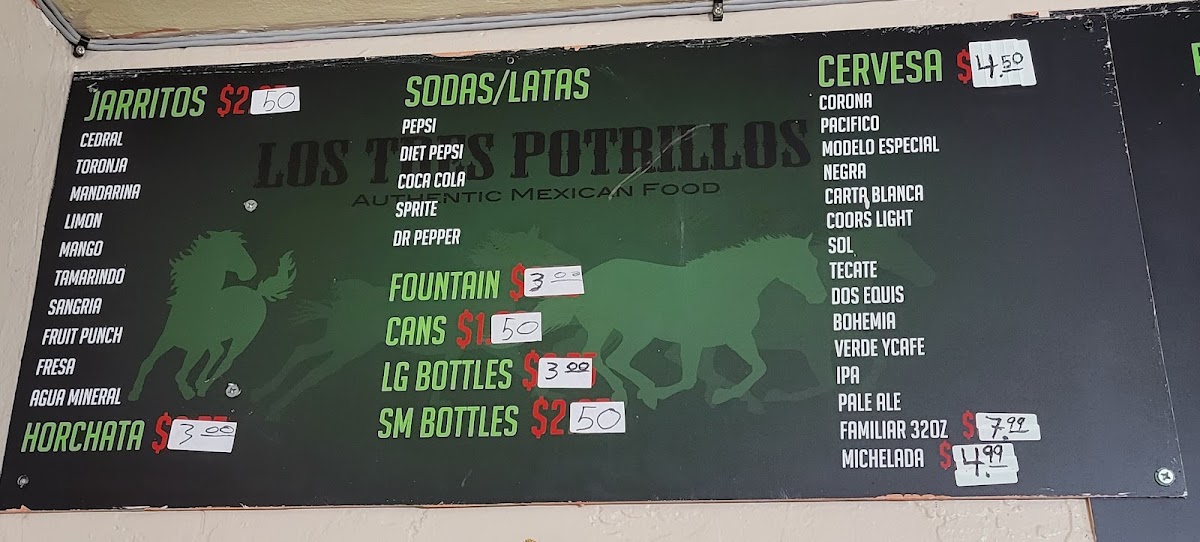 Los Tres Potrillos Menu - Image 6